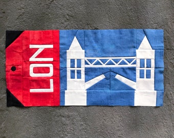 London Bridge quilt block — mini quilt | PDF Schnittmuster download | England | Reisequilt