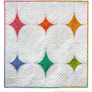 Stern und Steine Moderner Quilt. Drunkards Path Block. Curve Quilt Baby Quilt. Quilt Sofort Download. PDF-Datei. Big Island Sterne & Steine Bild 3