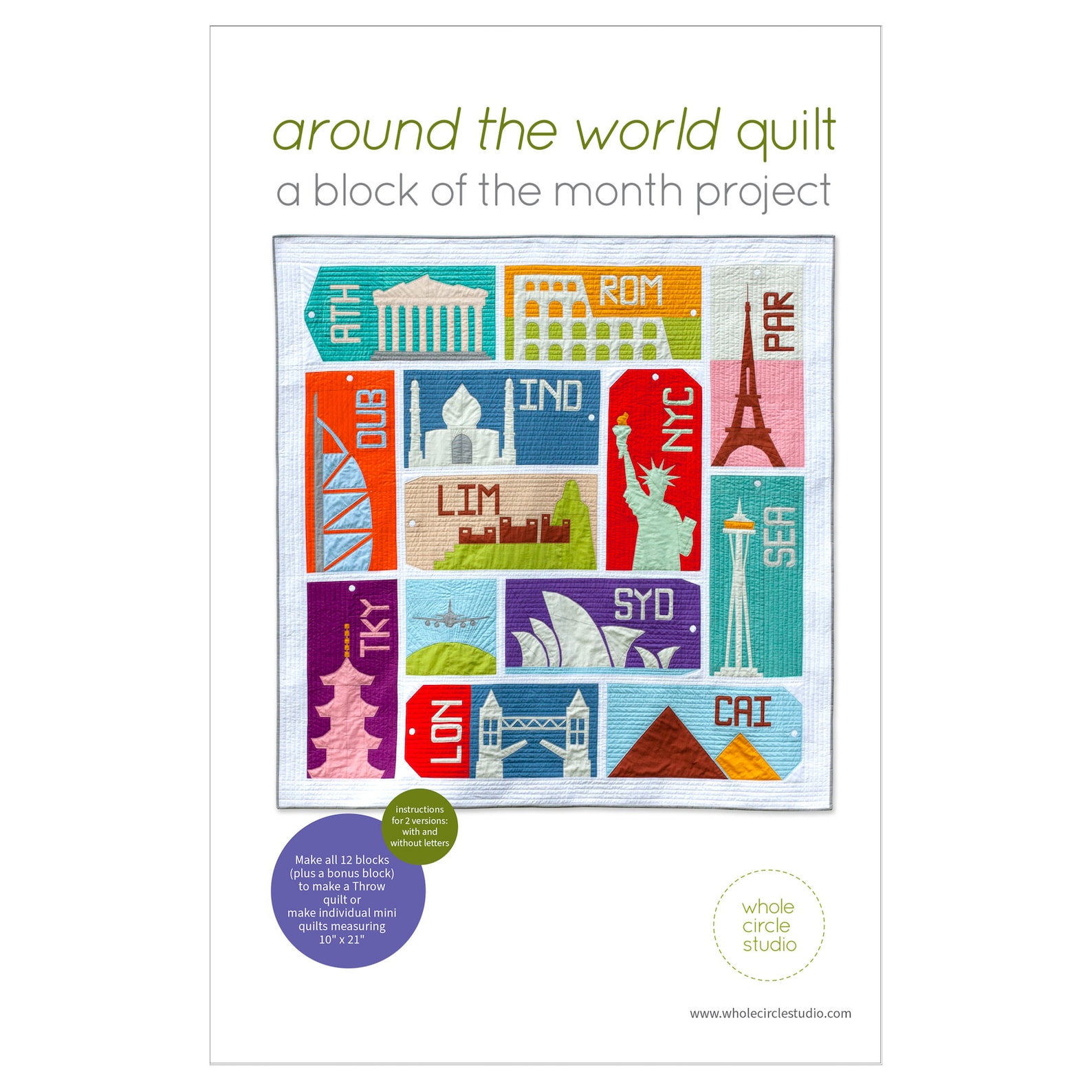 Travel Quilt Pattern / World Cities / Travel and Architecture / Paper ...
