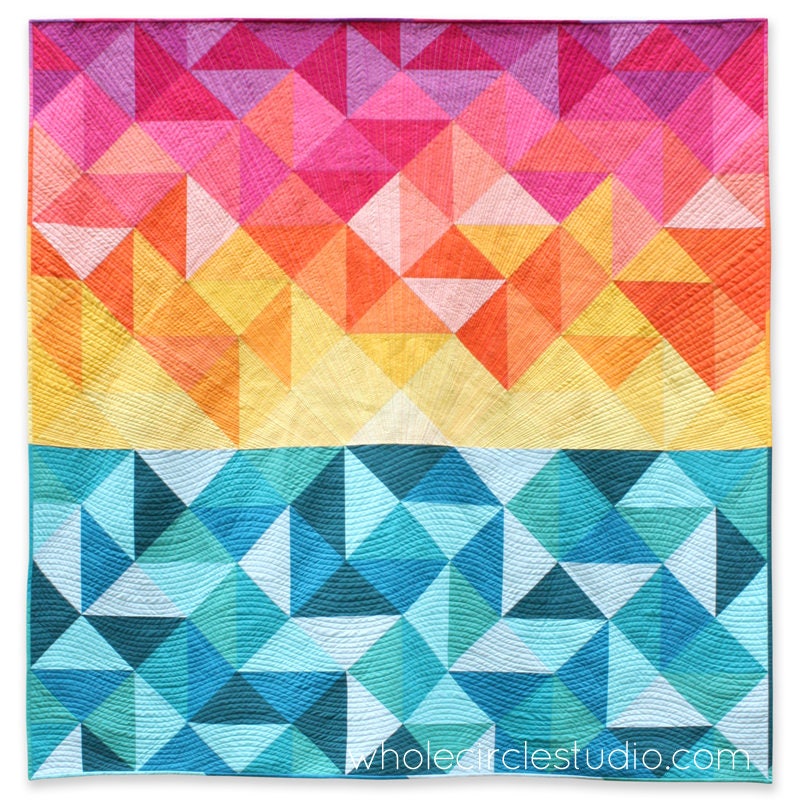 Sunrise / Sunset Quilt. Pattern Only. Modern Quilt. Yogi Gift. Etsy
