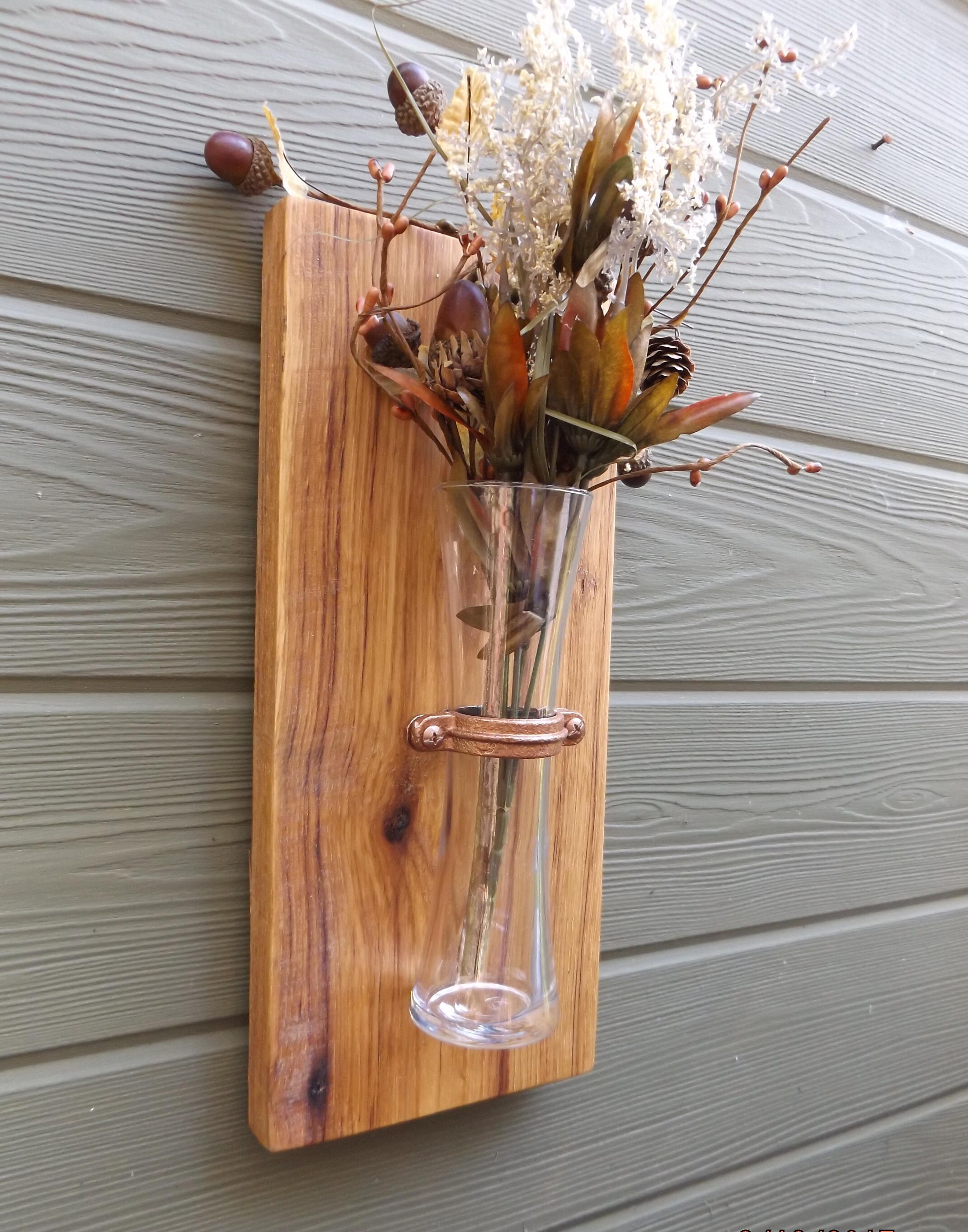 Wood Wall Sconce. Rustic Wall Sconce. Wall Vase Sconce. Vase Etsy