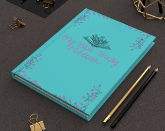 Bible Study Notebook - Matte Hardcover Journal for Students, Baptism - Reflect, Learn, Inspire