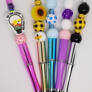 Handcrafted Bead Pen: Unique Ballpoint Stationery Gift