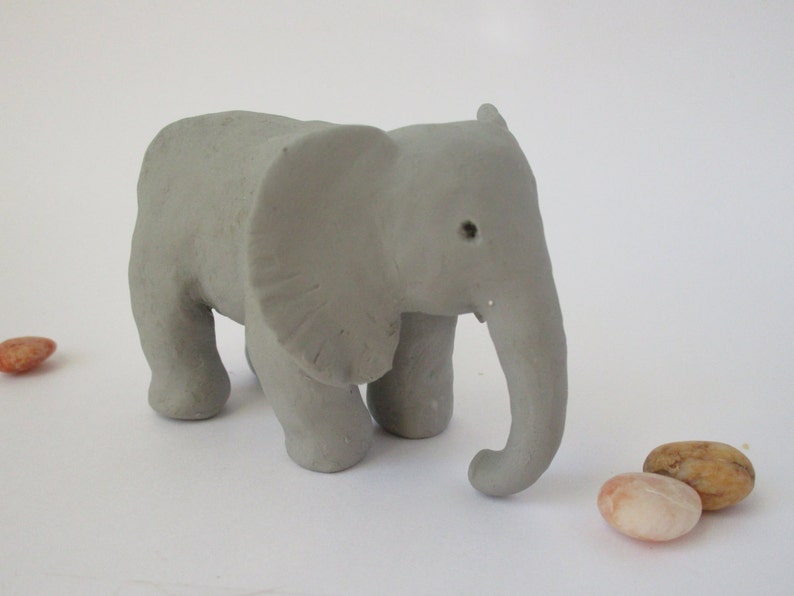 Polymer Clay Elephant, Elephant Sculpture, Elephant Art, Jungle Animal