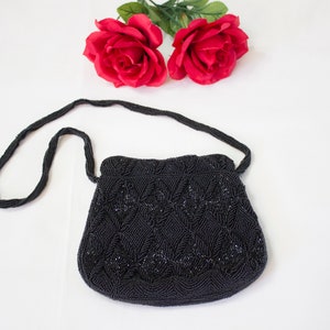 1950s Black Beaded Walborg Purse