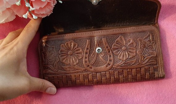 1970s Mexican tool leather wallet - image 2