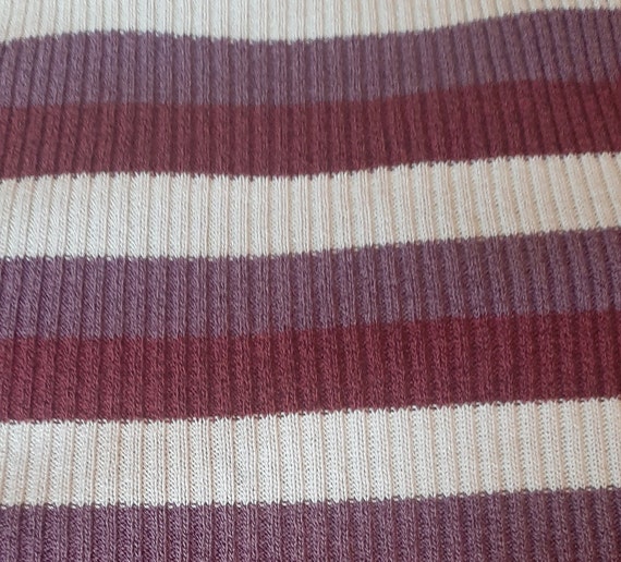 1970s Striped high collar shirt - image 3