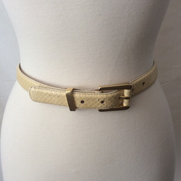 Red Genuine Snake Skin Belt