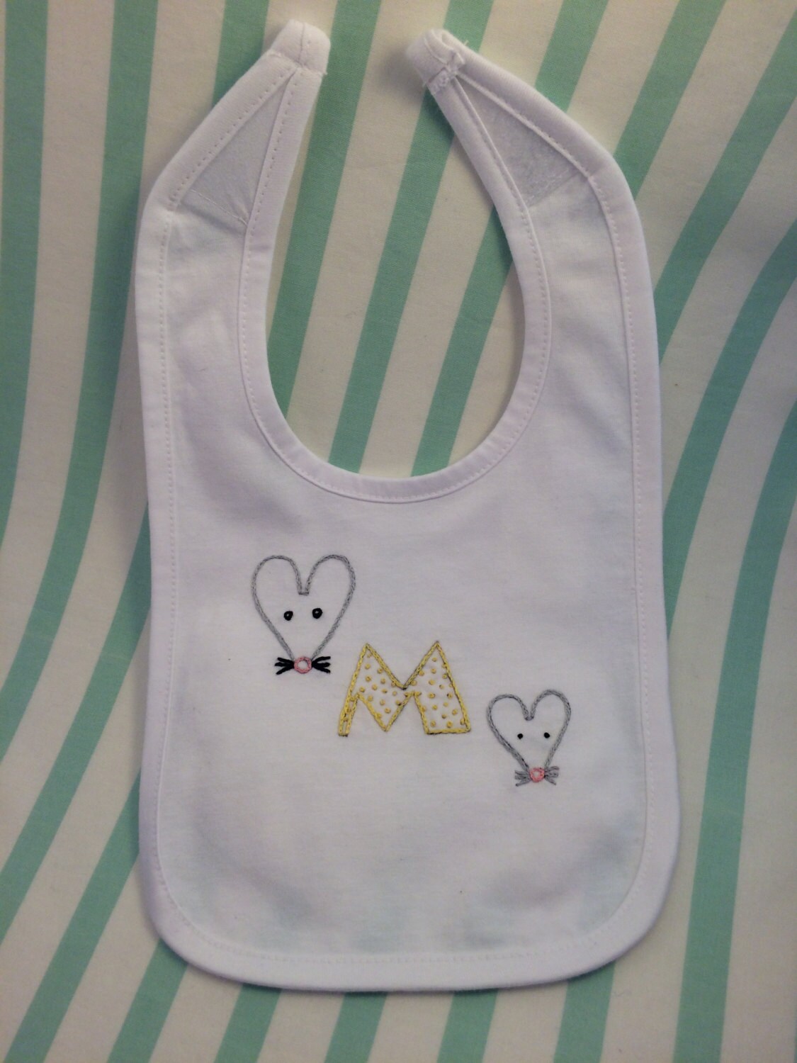 Baby Bib Embroidery Kit DIY Monogram Bib Baby Shower Gift Etsy
