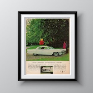 Vintage Cadillac Advertisement, 1964 Sedan Deville Sedan Deville, Look Magazine, Size 13x10 Inches, Free Shipping Included