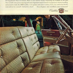 CADILLAC SEDAN DEVILLE | 1966 | Retro Ads | Car Ads | Vintage Car Ads | Automobilia | Gift Ideas | 1960s Ads | Free Shipping Included