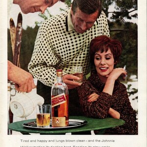 Vintage Johnnie Walker Print Ad - 1962 - Retro Ads - Vintage Ad