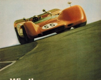 VINTAGE RACING CAR 1971 Advertisement - Valvoline Oil - Old Ads - Vintage Ads - Christmas - Holidays - Gift Idea - Free Shipping Included