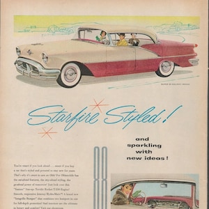 OLDSMOBILE EIGHTY EIGHT - 1955 - Vintage Car Ad – Vintage Magazine Advertisement - Free Shipping Included - Gift Idea - Original Document