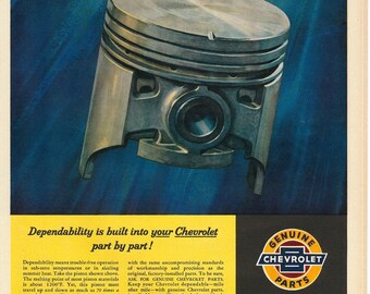 1955 CHEVROLET GENUINE PARTS Vintage Magazine Advertisement