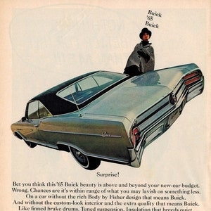 BUICK LESABRE Old Car Ad Vintage Advertisement 1964