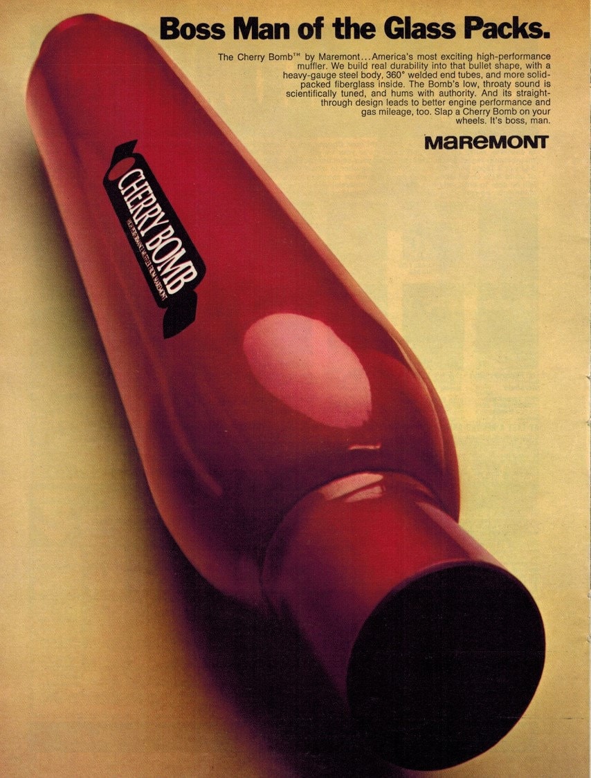 1972 CHERRY BOMB MUFFLERS glasspack original vintage Etsy