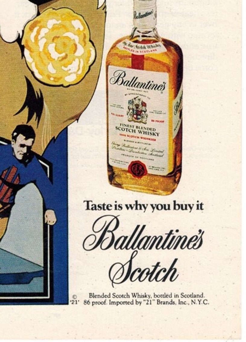 Пару постеров старой рекламы алкоголя. Cкотч Ballantine’s История,Алкоголь,Крепкие напитки,Реклама