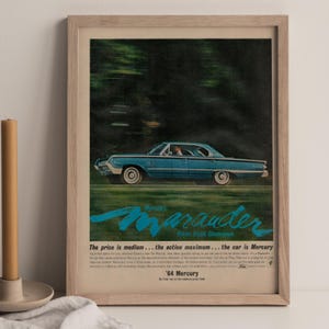 Original 1963 Mercury Marauder Ad – Classic Mid-Century Car Advertisement from Life Magazine, 10x13 Vintage Auto Art, Free Shipping