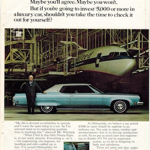 1973 Oldsmobile 98 - Vintage Ad - Retro Ad - Print Ad - Vintage Car - The 1970s - Free Shipping Included - Christmas - Gift Idea