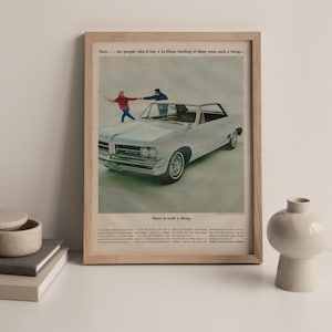 1964 Pontiac Le Mans Ad – Original 1963 Classic Car Gift, Vintage Auto Decor, Perfect for Car Lovers & Midcentury Fans, Free Shipping Always