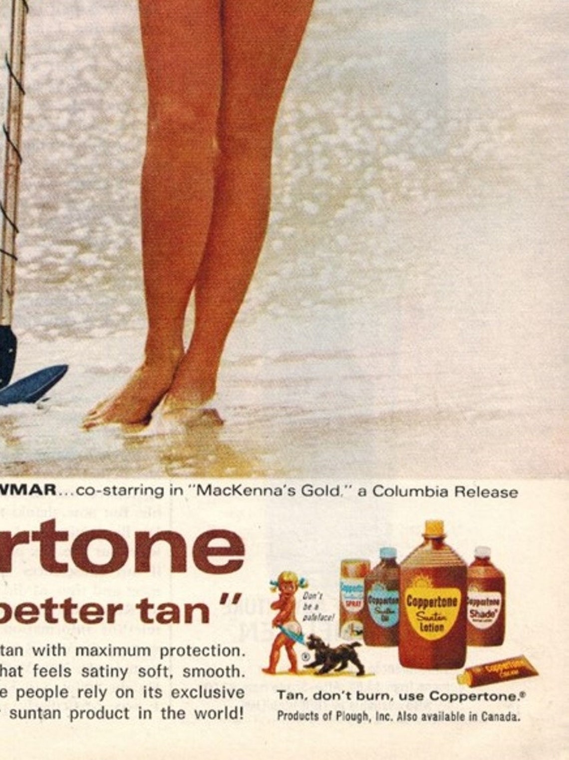 COPPERTONE SUNTAN LOTION 1968 Retro Ads Beaches Vintage Advertising Julie Newmar Cat Woman Gift