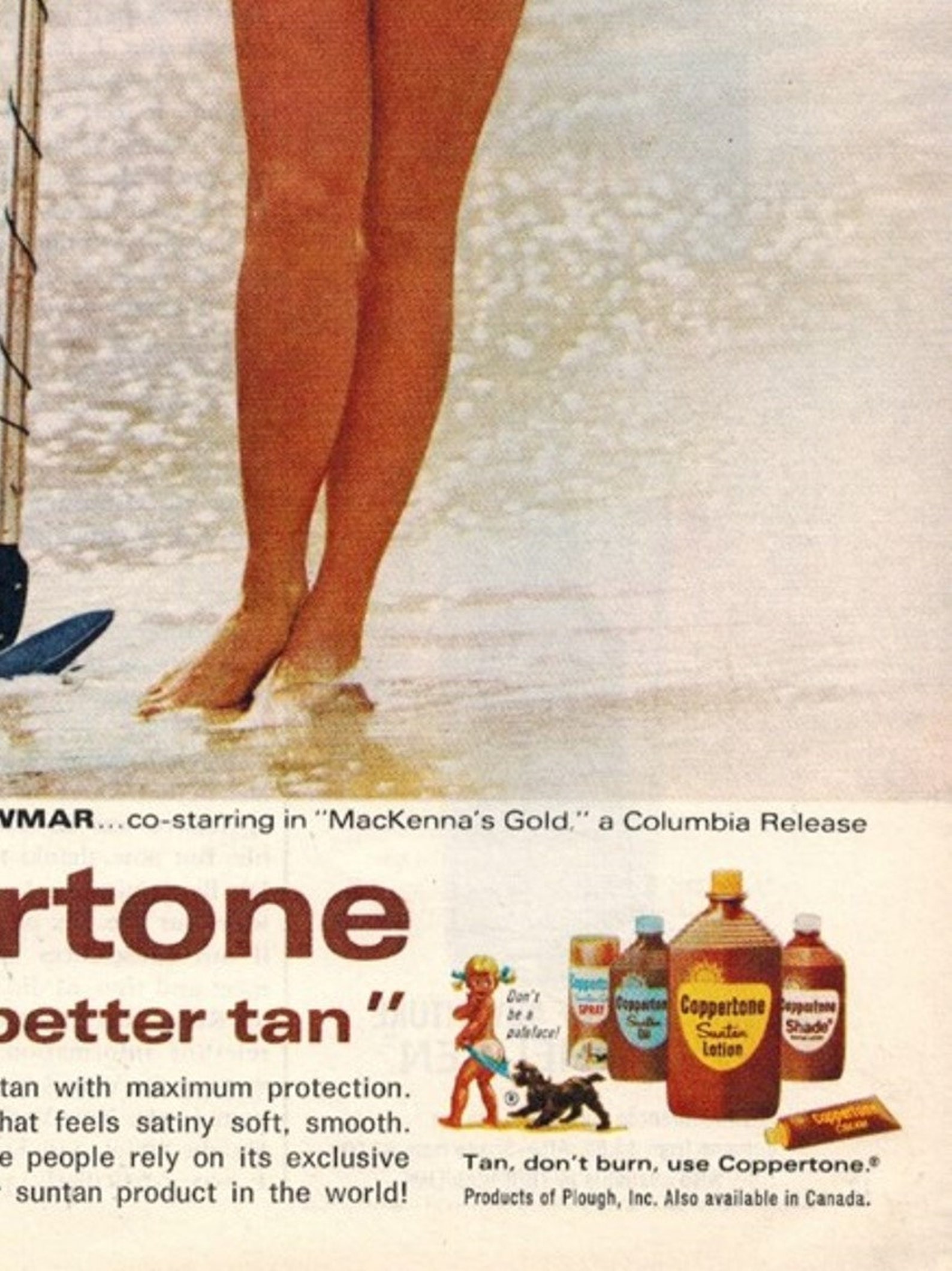 COPPERTONE SUNTAN LOTION 1968 Retro Ads Beaches Vintage Advertising