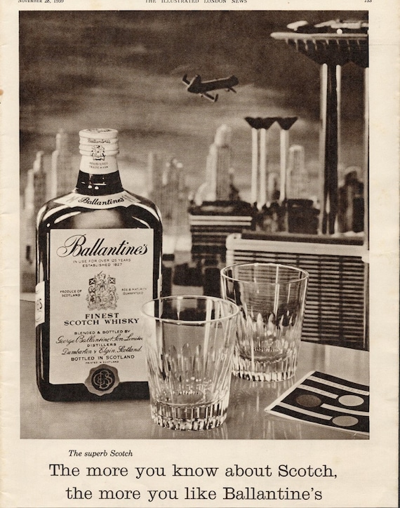 Пару постеров старой рекламы алкоголя. Cкотч Ballantine’s История,Алкоголь,Крепкие напитки,Реклама