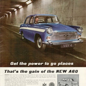 Vintage Austin Ad 1962 - Retro Ad - Old Car Ads - Free Shipping Included - Gift for Him - Wall Hanging - Wall Decor - Christmas - Gift Idea
