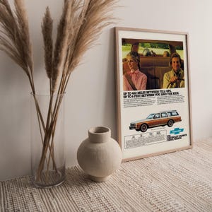 1981 Chevrolet Caprice Classic Station Wagon Original Advertisement, Unique Birthday & Valentine Gift Idea, Size 7x10 inches, Ships Free