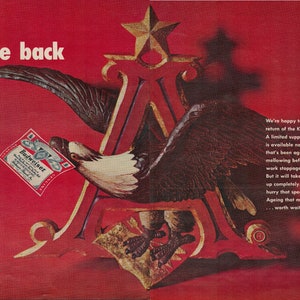 BUDWEISER BEER - 1969 - Retro Ads - Vintage Beer Ads - Vintage Advertisements - Free Shipping Included - Eagle - Christmas Gift - Gift Idea