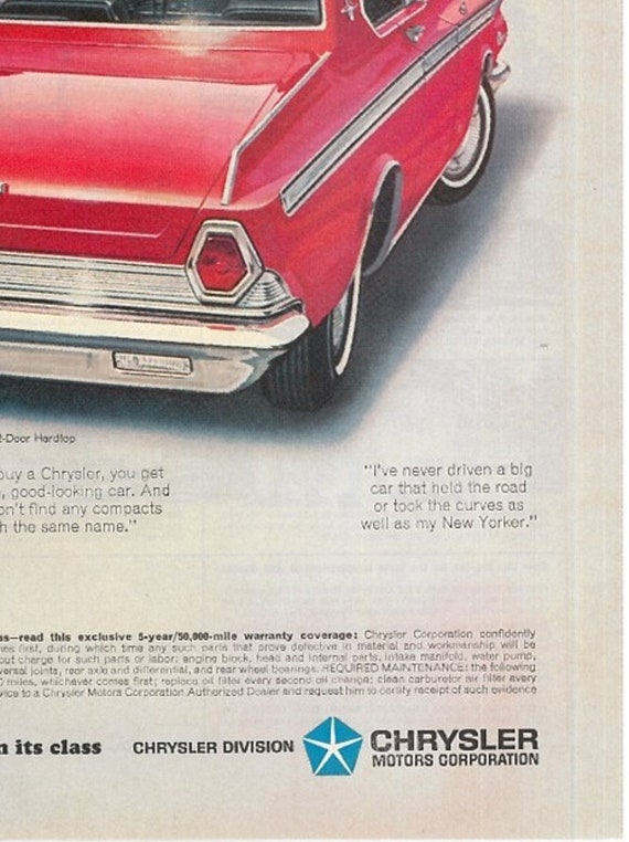 CHRYSLER 300 | 1964 | Retro Ads | Old Car Ads | Automobilia
