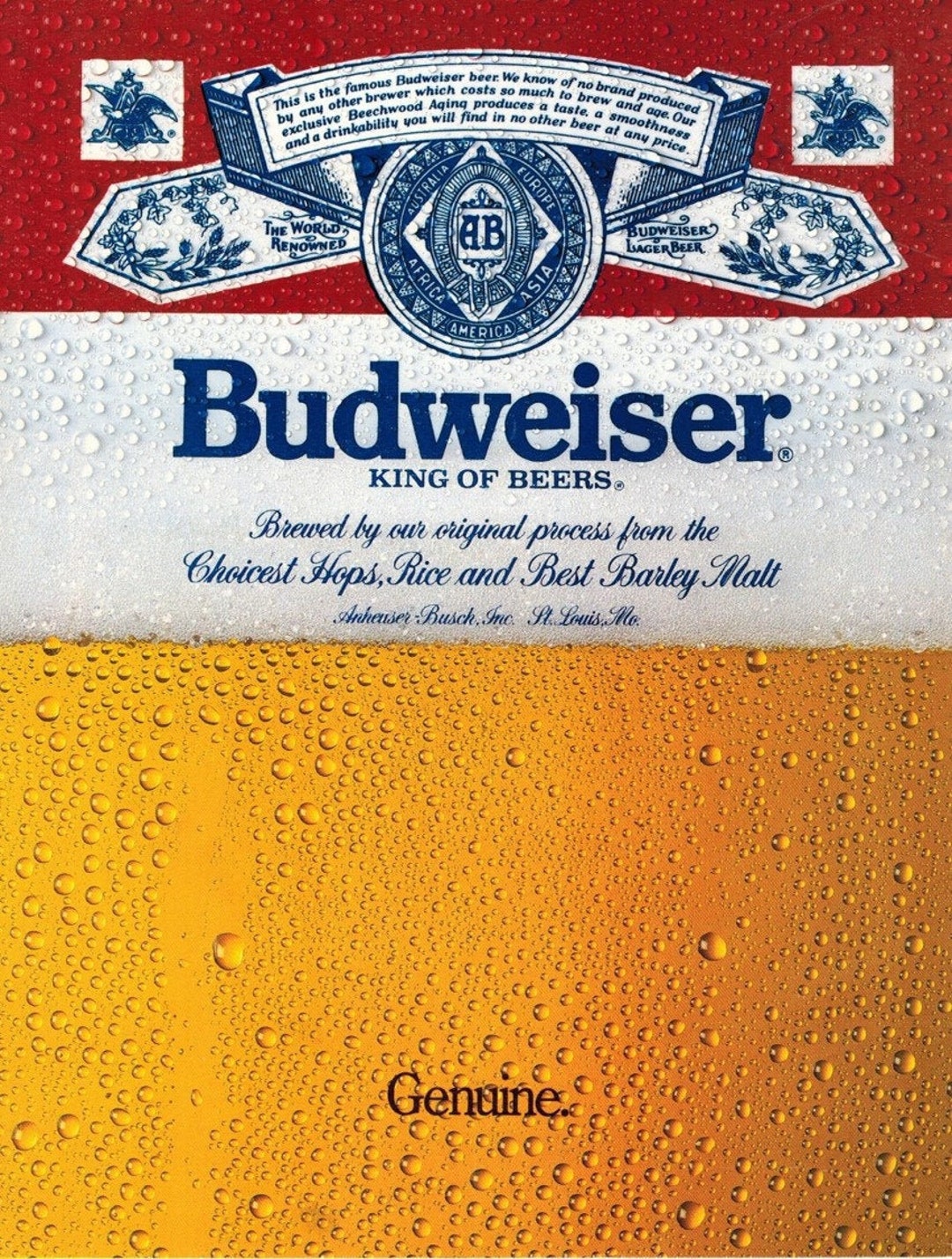 アメリカビンテージ　Budweiser 広告　額付き インテリアに　バドワイザー 1931 ビンテージ Budweiser バドワイザー パブミラー | VINTAGE RUSH