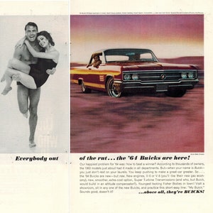 BUICK ELECTRA Car Ad Vintage Advertisement 1964