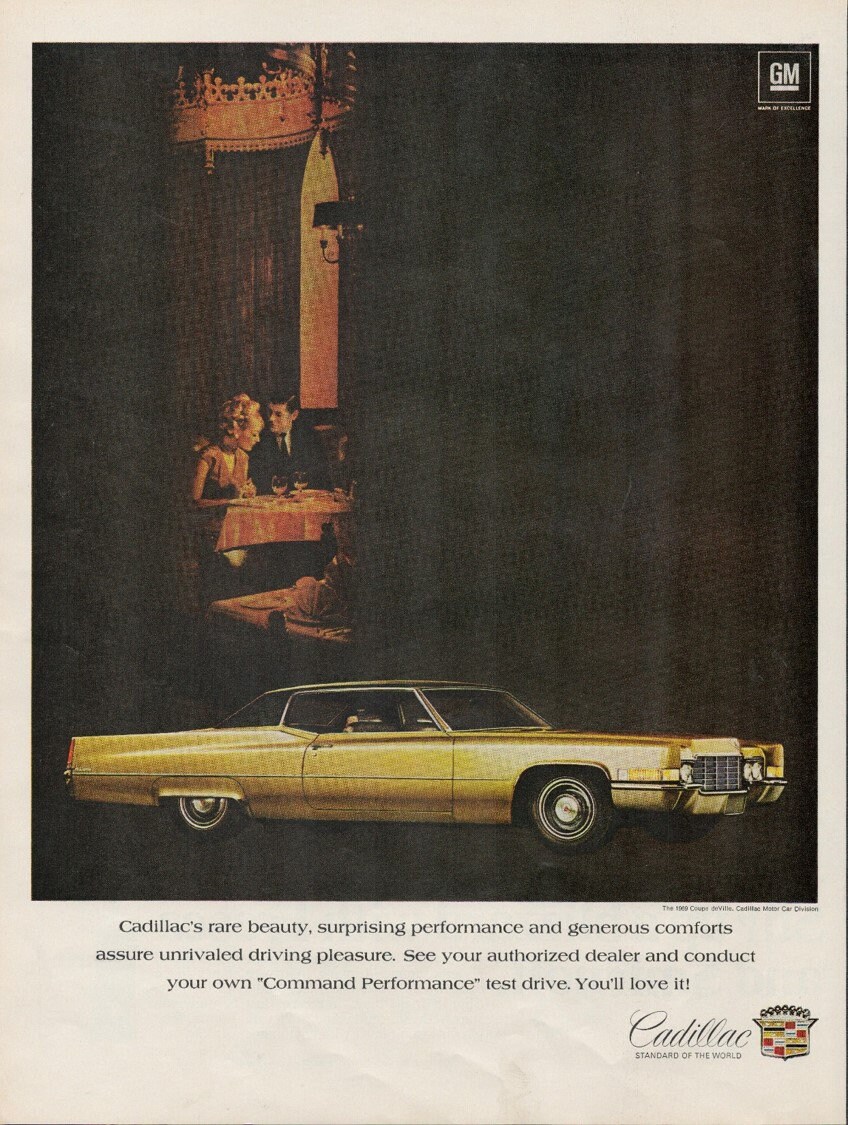 Vintage Cadillac Coupe Deville - Print Ad - 1973 - Retro Ad