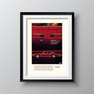 VINTAGE FORD THUNDERBIRD 1967 Car Advertisement, National Geographic Magazine April 1967, Authentic & Original, Size 7x10 in. Free Shipping