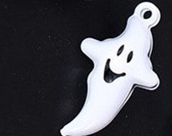 Halloween pet bell cat and dog tag charm happy little ghost not just for Halloween not a loud bell measures 1.5 inches