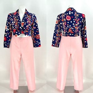 1970s vintage plus size Levi Strauss high waist light pink tapered pants | 70s volup retro pastel poly wide leg trousers | size 2X