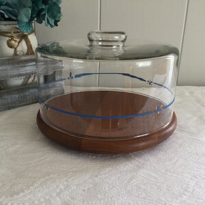 Vintage Goodwood 10" Cake or Cheese Keeper with Glass Dome