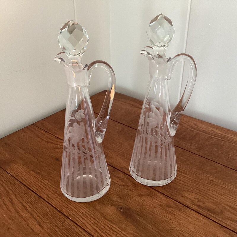 Vintage Glass Cruets - Etsy