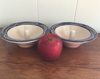 Set of 2 Original Apple Baker Pottery Baking Dishes