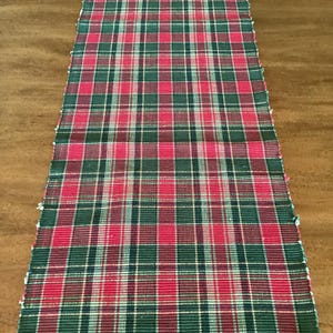 Xmas Tartan Plaid Table Runner 13x70
