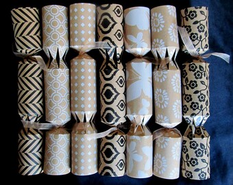 10 X Make your own Large 14” / 35cm Christmas cracker kits Gold & Silver 