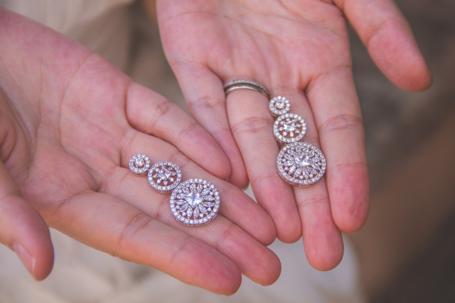 Swarovski Crystal Bridal Jewelry Set Luxury Wedding Necklace Etsy