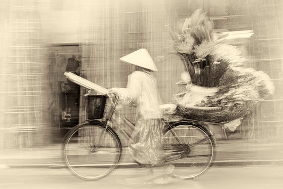 Vietnam Prints, Bike Prints, Street Photography Prints, Limited Edition Print, Photographic Print, Sepia Tone Print