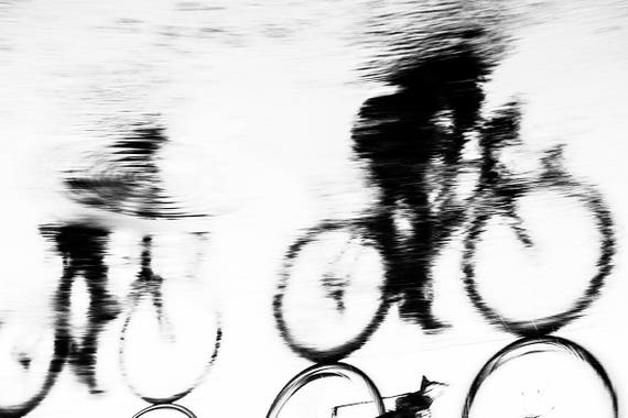 BLACK AND WHITE Cycling Print