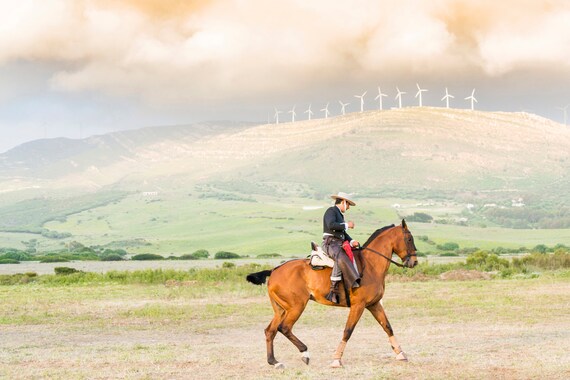 SPANISH HORSEMAN 3. Spanish Horse, Tarifa Picture, Equine Print, Photographic Print, Limited Edition Print, Wall Art