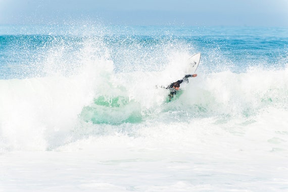 Surfing Print, 'Whitewater Ride', Wave Prints, Coastal Print, Sports Print, Action Photography