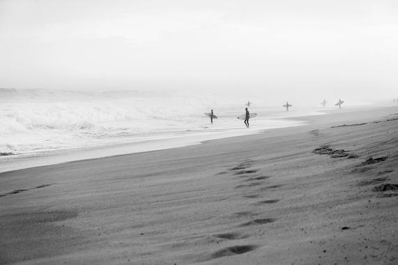 BLACK AND WHITE Surfing Print