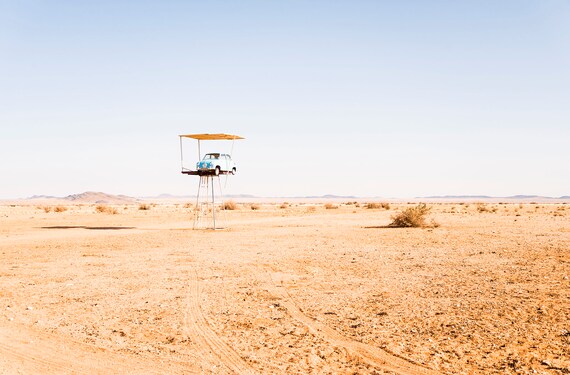 PARKING NOWHERE. Landscape Print, Travel Photography, South Africa, Car Print, Limited Edition, C Type Print